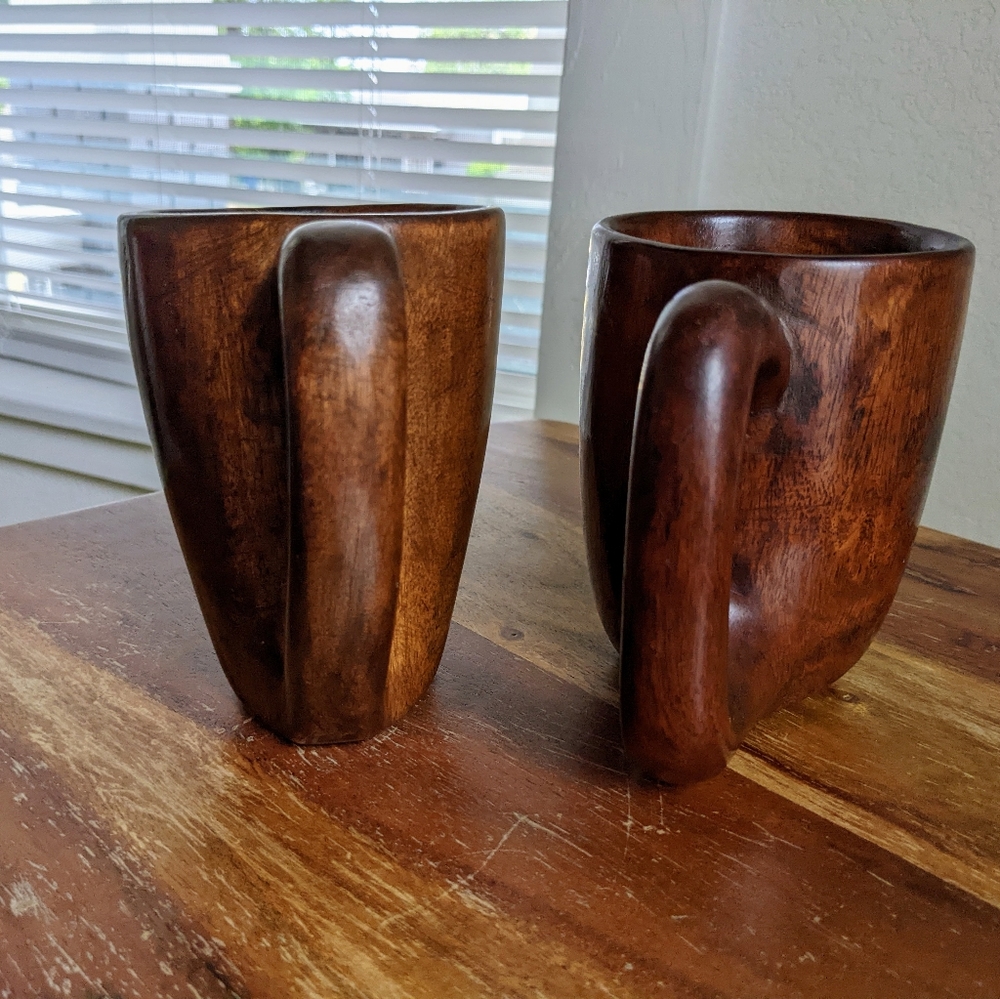 Set of two vintage wooden mugs! - Picture 7 of 7